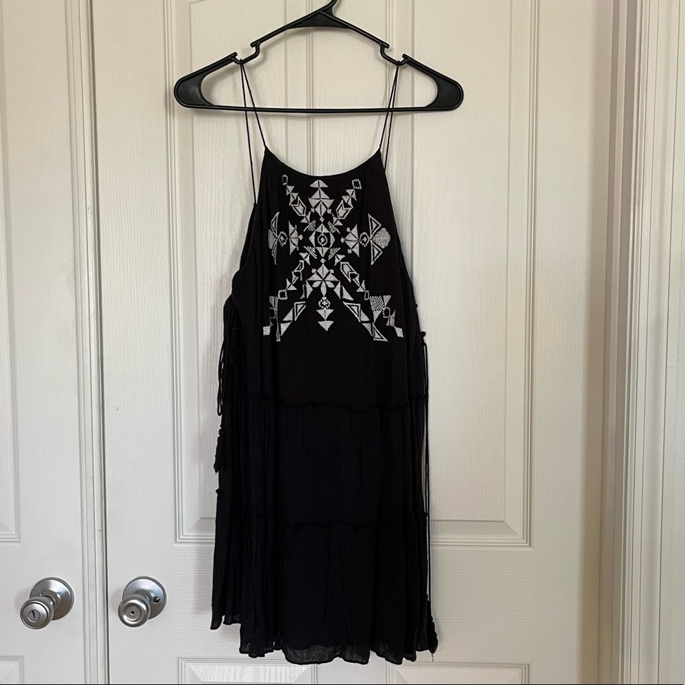 Ecoté black embroidered sundress size small